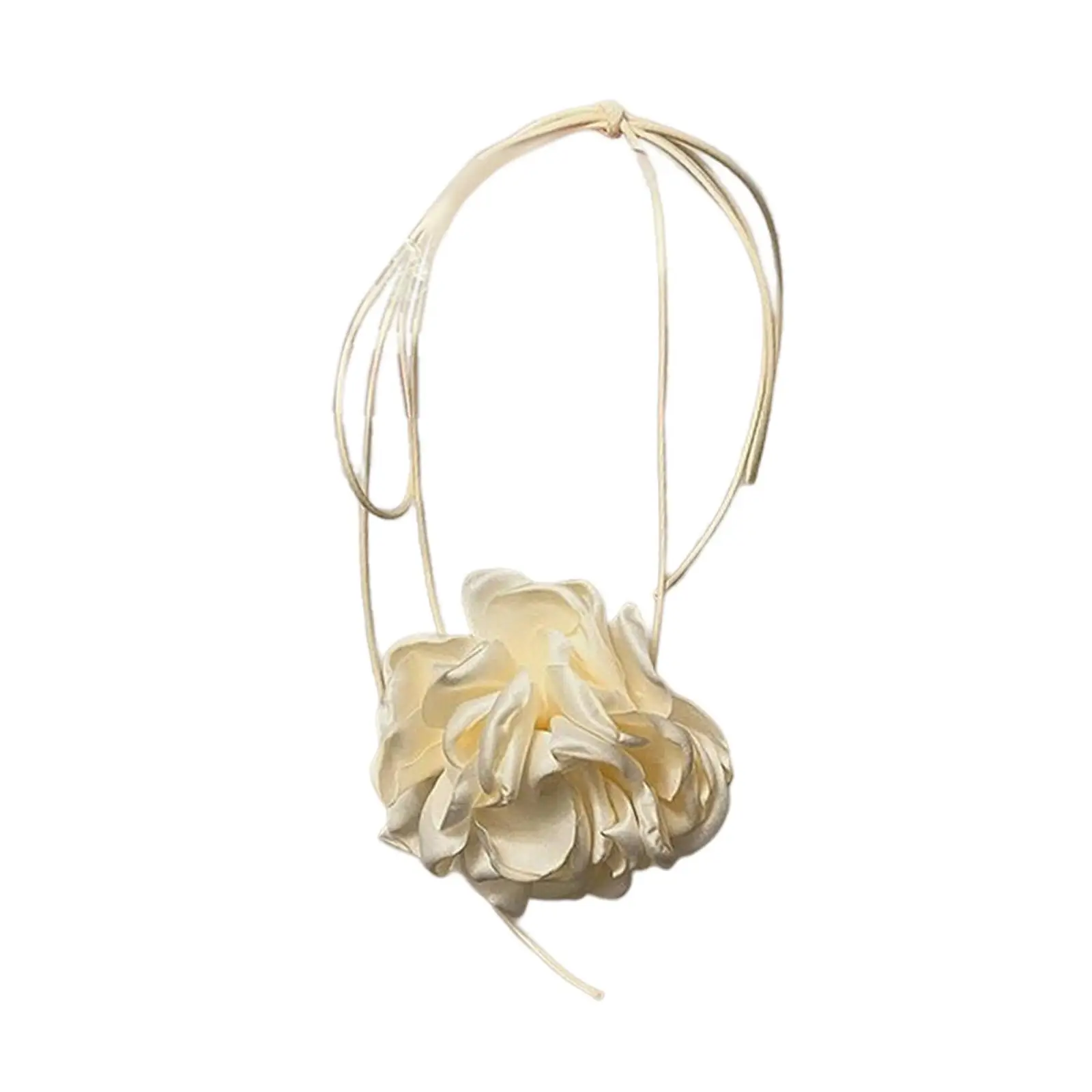 Flower Choker Necklace Dress Jewelry Large Flower Choker Romantic Flowers Exaggerated Decorations Neck Flower Choker for Wedding
