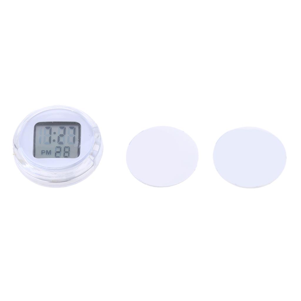 Portable Mini Motorcycle Bike Digital Clock LED Hour Minutes Seconds Display