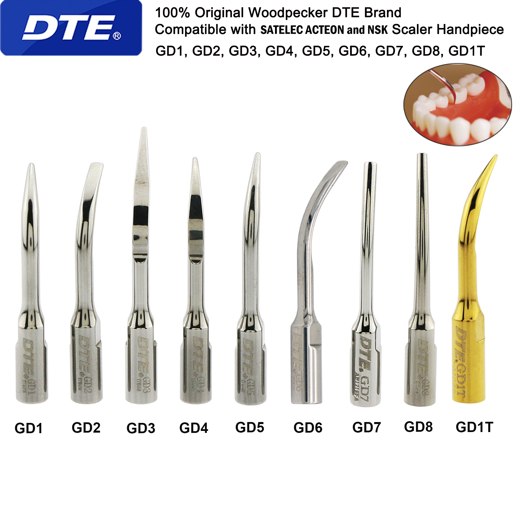 Best of Woodpecker DTE Dental Ultrasonic Scaler Scaling Endo Tips Satalec GD-Series Fit NSK SATELEC Ultrasonic Perio Scaler Handpiece Reviews & Tips