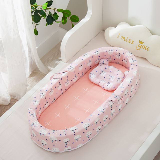 Bambino nido letto con cuscino portatile culla da viaggio bambino bambino  culla in cotone per neonato culla paraurti lettino cuscino - AliExpress