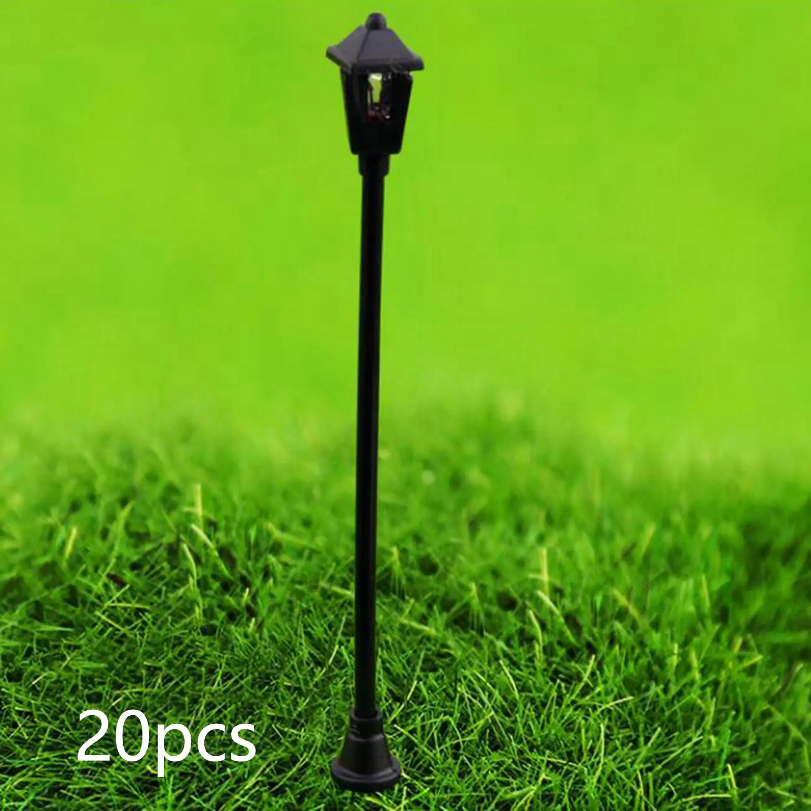 20Pcs Model Railway Lamp Garden Street Light Accessories Miniature Street Light Model