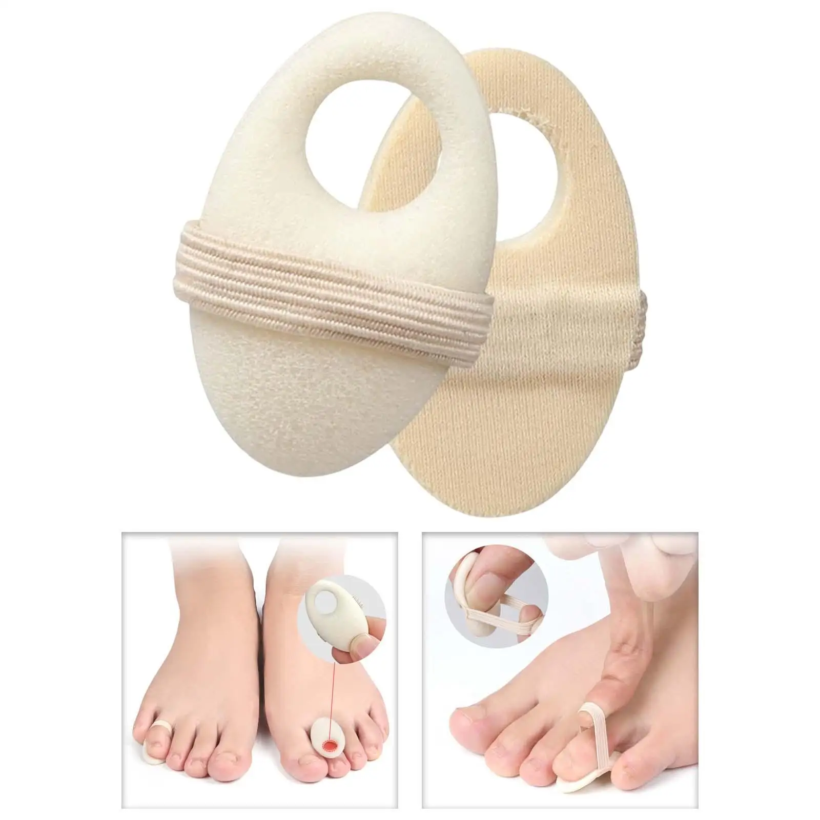 2 Pieces Foam Callus Cushions Waterproof 8mm Thick Wearable Metatarsal Foot Pads