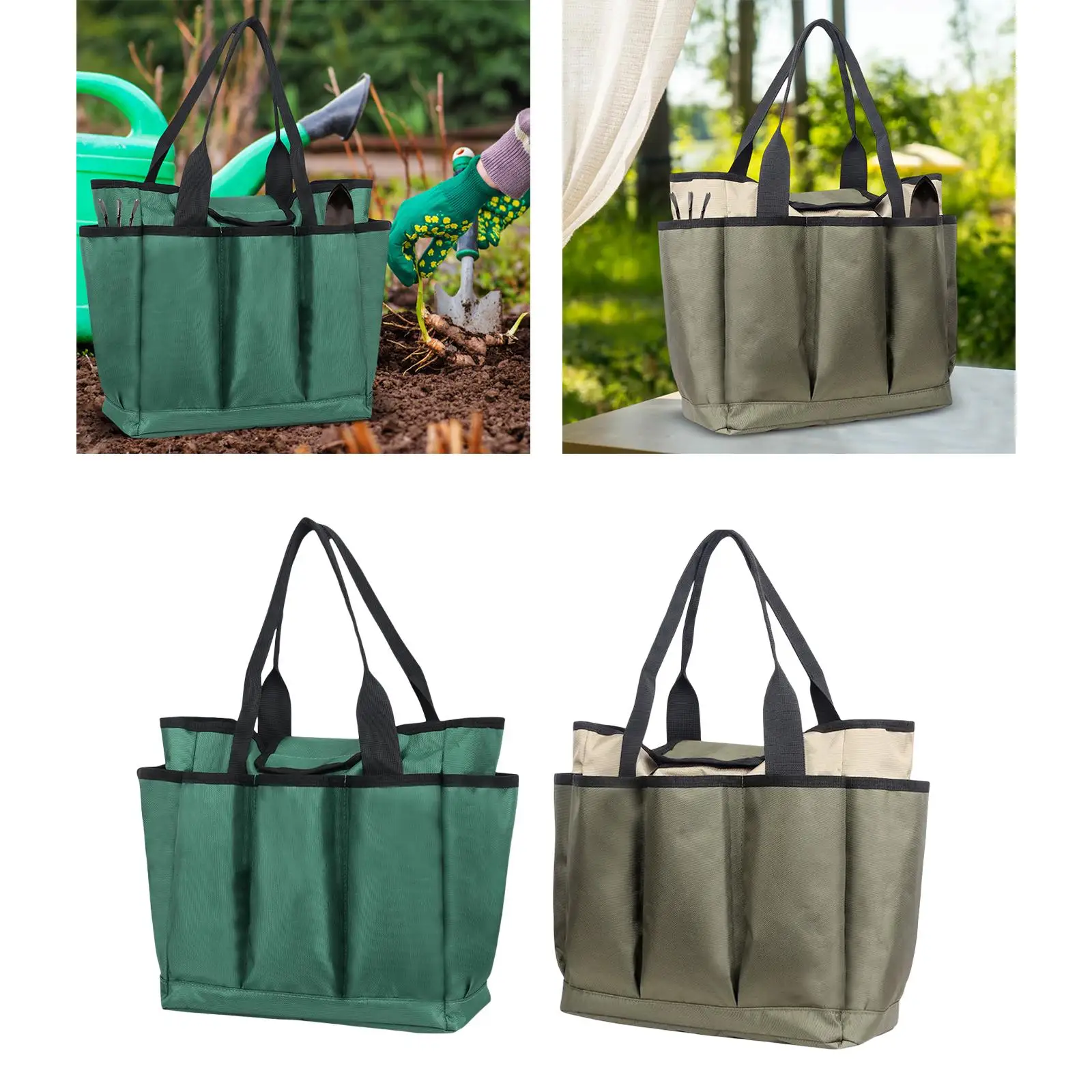 Garden Tote Storage Bag Oxford Portable handle Storage Organizer Gardeners Large Gardening Tool Holder Handbag for Lawn