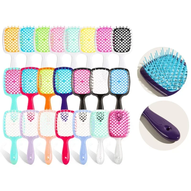 Best of Hair Comb Wide Tooth Air Cushion Hollowing Out Brush Anti-tangle Static Detangling Tangled Hair Combs Salon Hairdressing Tools Reviews & Tips