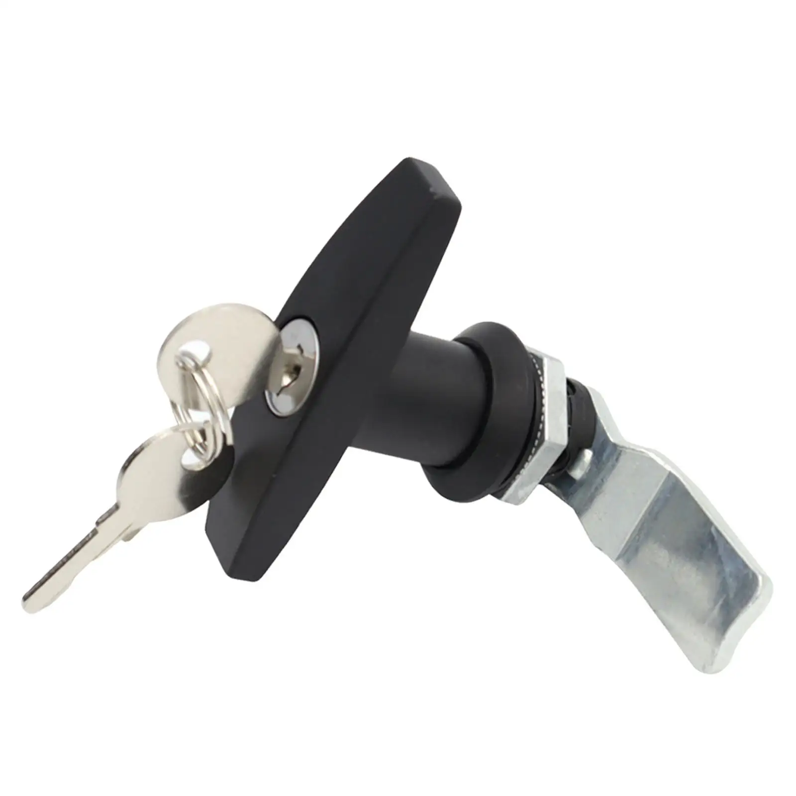 Rust Proof T-Shape Handle Lock with Keys Garage Door Trailer RV Toolbox Zinc Alloy T Handle Caravan Canopy Locks Keyed Lock