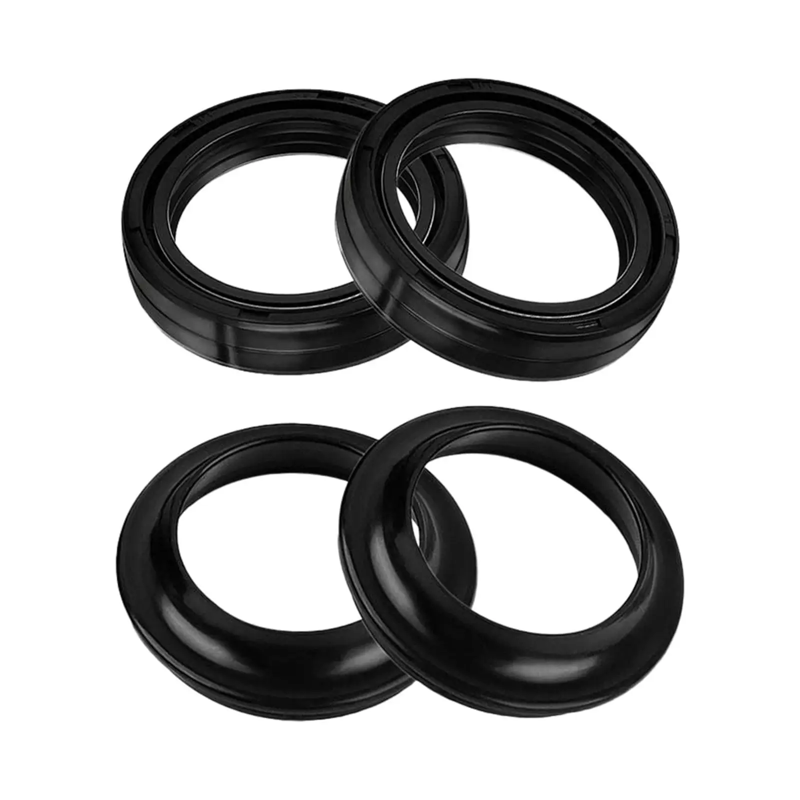 4 Pieces 39x52x11mm Front Fork Oil Seal & Dust Cover Durable Premium Rubber Wear