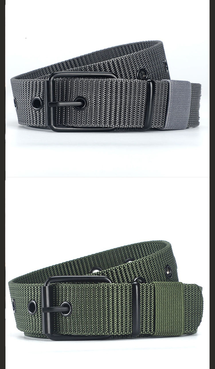 Title 6, Nylon Pin Buckle Men Belt Outdoor Jeans Solid C...