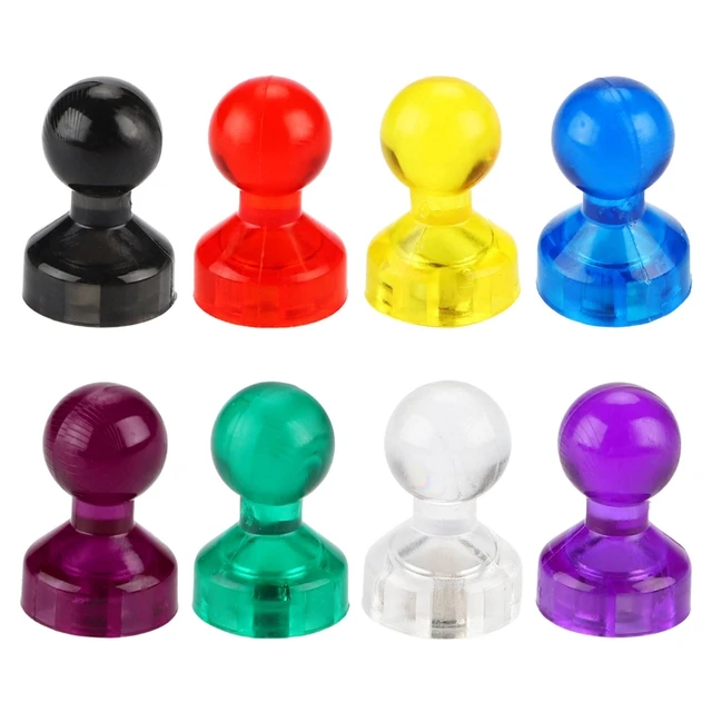 90 PCS Colorful Push Pin Magnets Office Magnets 8 Assorted Color Strong  Magnetic Push Pins for School Classroom - AliExpress