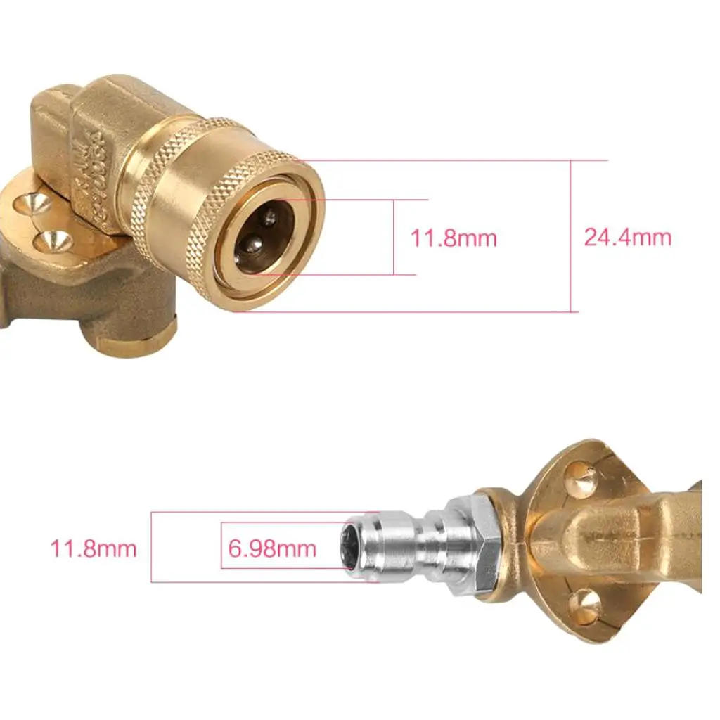 Quick Connecting Pivoting Coupler Adapter for Pressure Washer Nozzles Cleaning