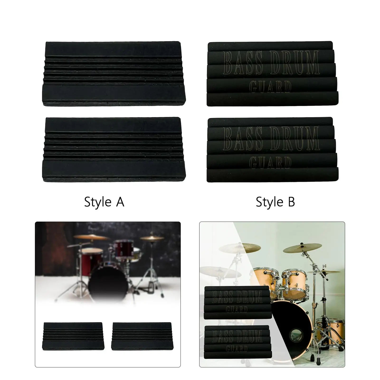  Anti Slip Musical Accessory Durable Floor Protectors Drum Pad for Single Hammer Double Drum Drummer Beginner