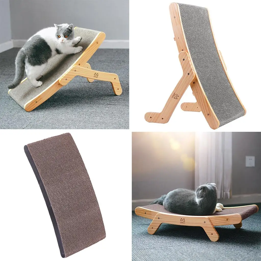 Wood Cat Scratch Cat Scratch Board Claw Grinder Corrugated Cardboard Scratching Sofa Protection Toy