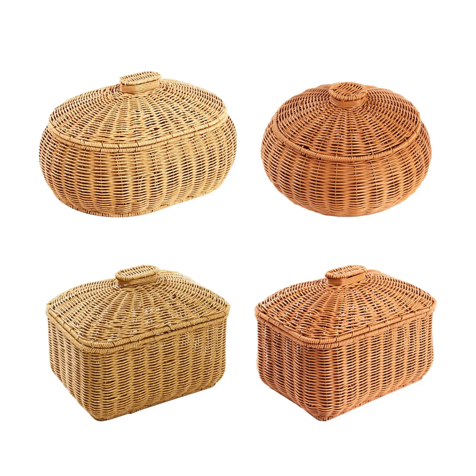 Handwoven Basket Food Serving Display Stylish Décor Food Storage Basket for Bathroom Living Room Restaurant Kitchen Bedroom