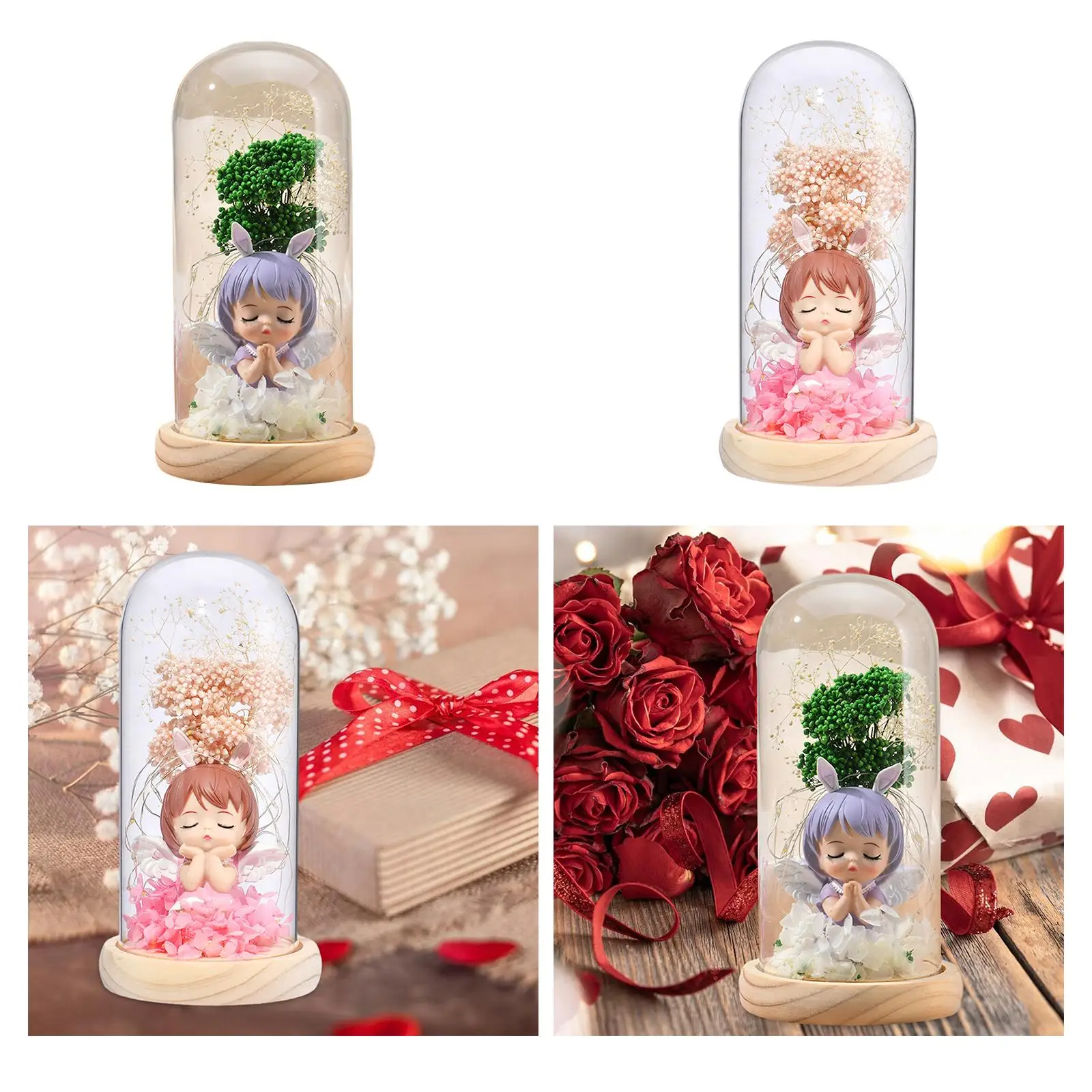 Cute Doll Glass Cover for Valentines Day Valentines Day Gifts for Kids for Anniversary Gifts Family Members Friends Male Men
