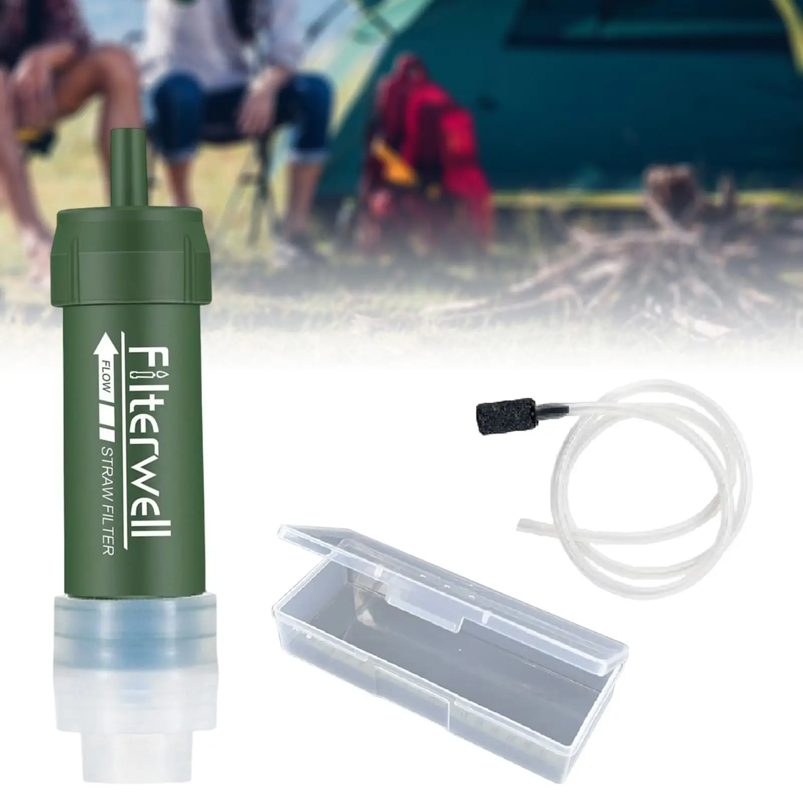 Water Filter Straw Camping Survival Purifier Drinking Travel Emergency Kits