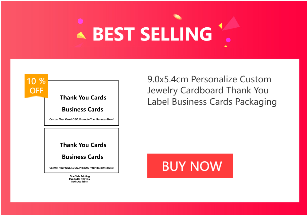 9.0x5.4cm Pink Black Foil Stamp Greeting Label Custom Thank You Cards For Small Bussiness Gift Box Decoration Packaging Supplies