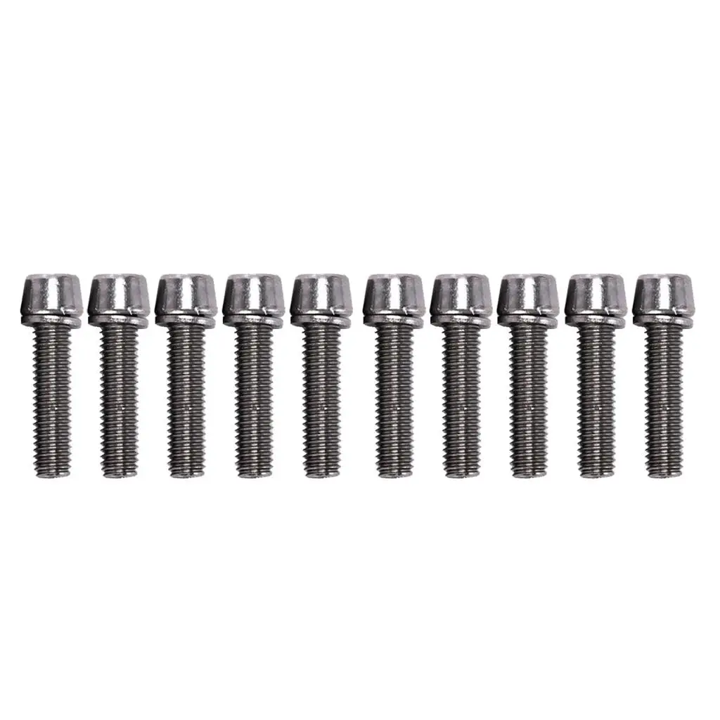10pcs/Pack M5 M6x20mm Hex Socket Bolts With Washer Socket Head Screws For Bikes