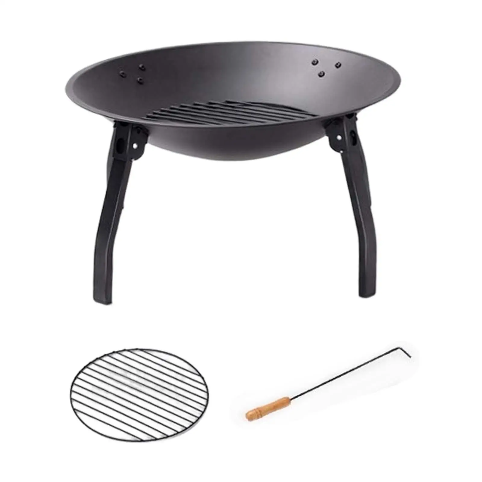 Metal Outside Brazier Folding  Campfire  Cooking Utensil Kitchenware Garden Fireplace for Patio Camping Outdoor Deck