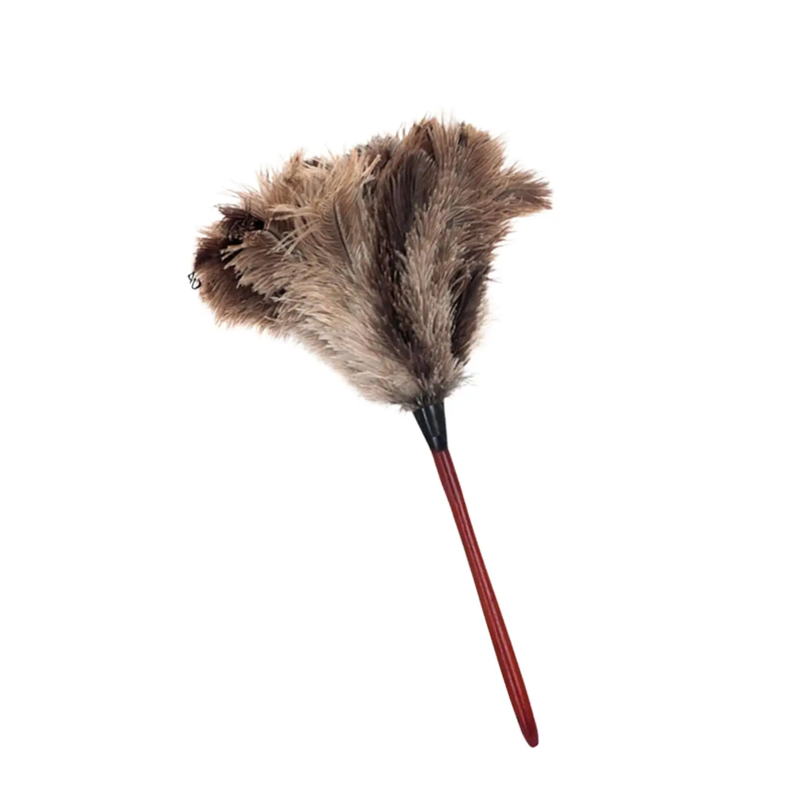 Faux Feather Duster Dust Cleaning Tool Dust Collector Dust Removal with Wooden