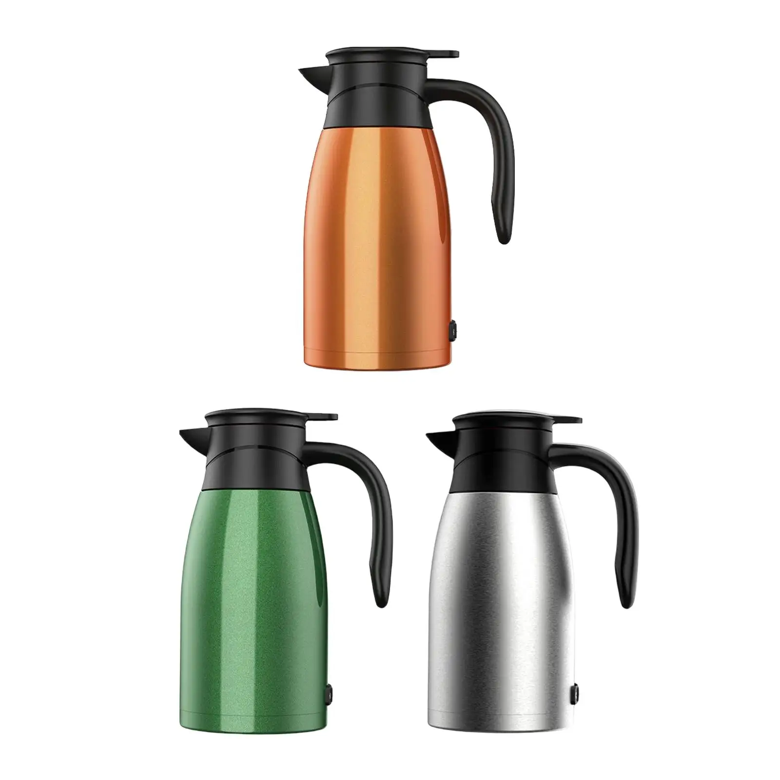 Portable 24V Car Truck Kettle Boiler 1400ml Intelligent Temp Display Heated Water Boiler Hot Water Kettle for Tea Camping