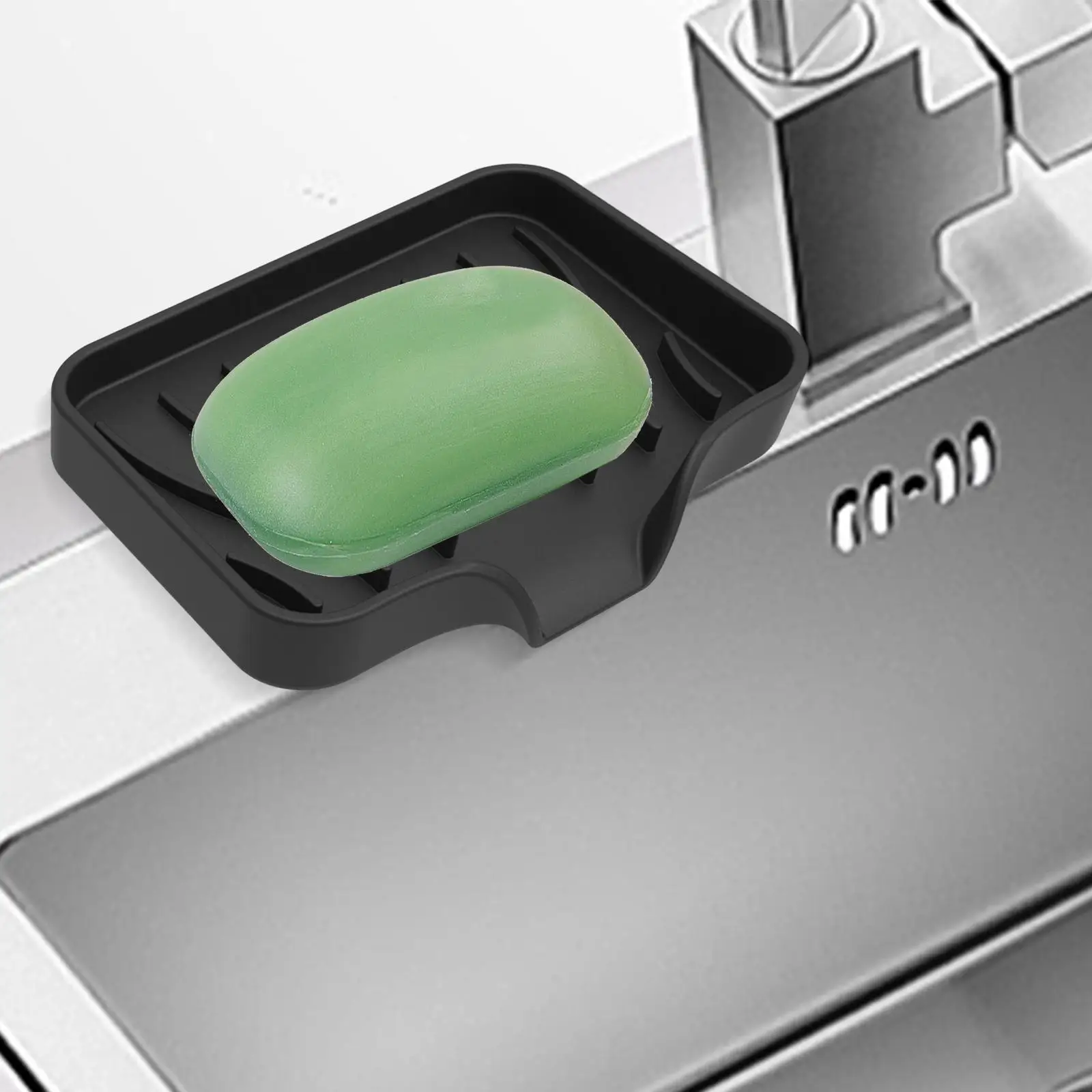 Soap Dish No Slip Storage Case with Drain Silicone Soap Holder Soap Box for