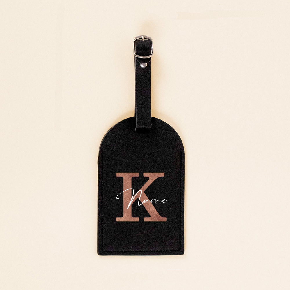Personalised Initial with Name Monogram Luggage Tag PU Leather for Suitcase Baggage Handbag Tags Travel Bag Label Tag Best Gift 13 Sb02b8326f521406fa1fc26646ce78ea6A