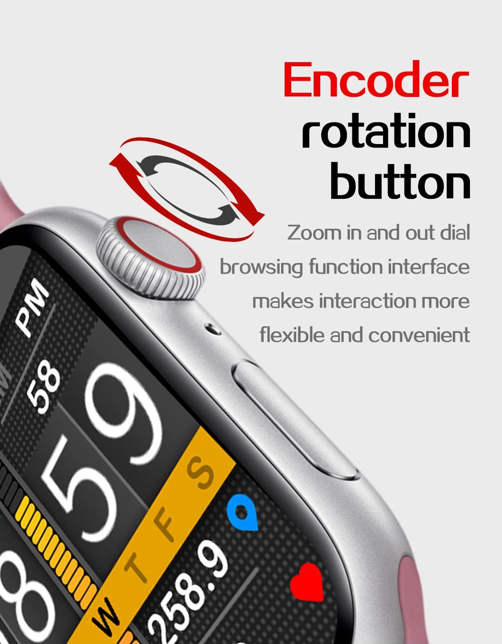 Relógio Inteligente Iwo I7 Pro Max Séries 7 Gps App, 200 faces +,  Assistente de Voz, Tela Completa 1.8 em Promoção na Americanas