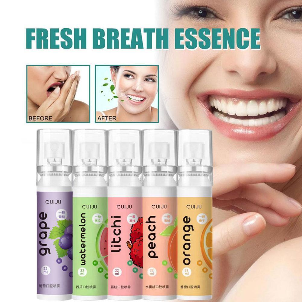 Best of Oral Fresh Spray Mouth Freshener Oral Odor Treatment Oral Remove Bad Breath Fruit Litchi Peach Flavor Persistent Oral Care 22ml Reviews & Tips