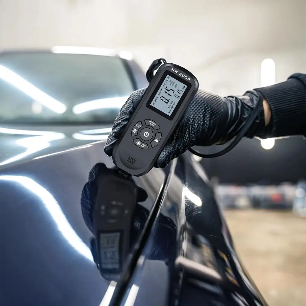 Thickness Tester Auto Measuring Digital Gauge Meter LCD Backlight Display Measuring Paint Depth Handheld Fit for Car