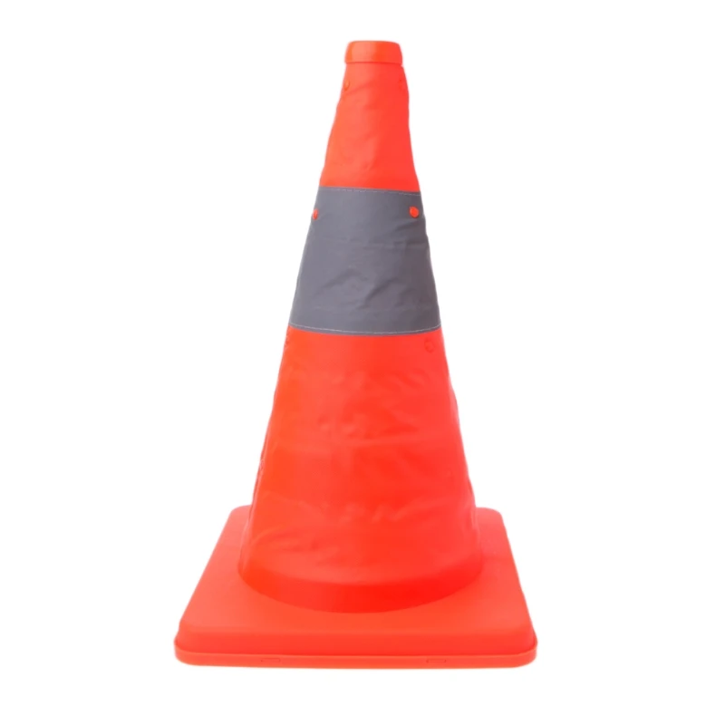 folding sinal de aviso de segurança rodoviária cone tráfego laranja fita reflexiva suporte transporte da gota