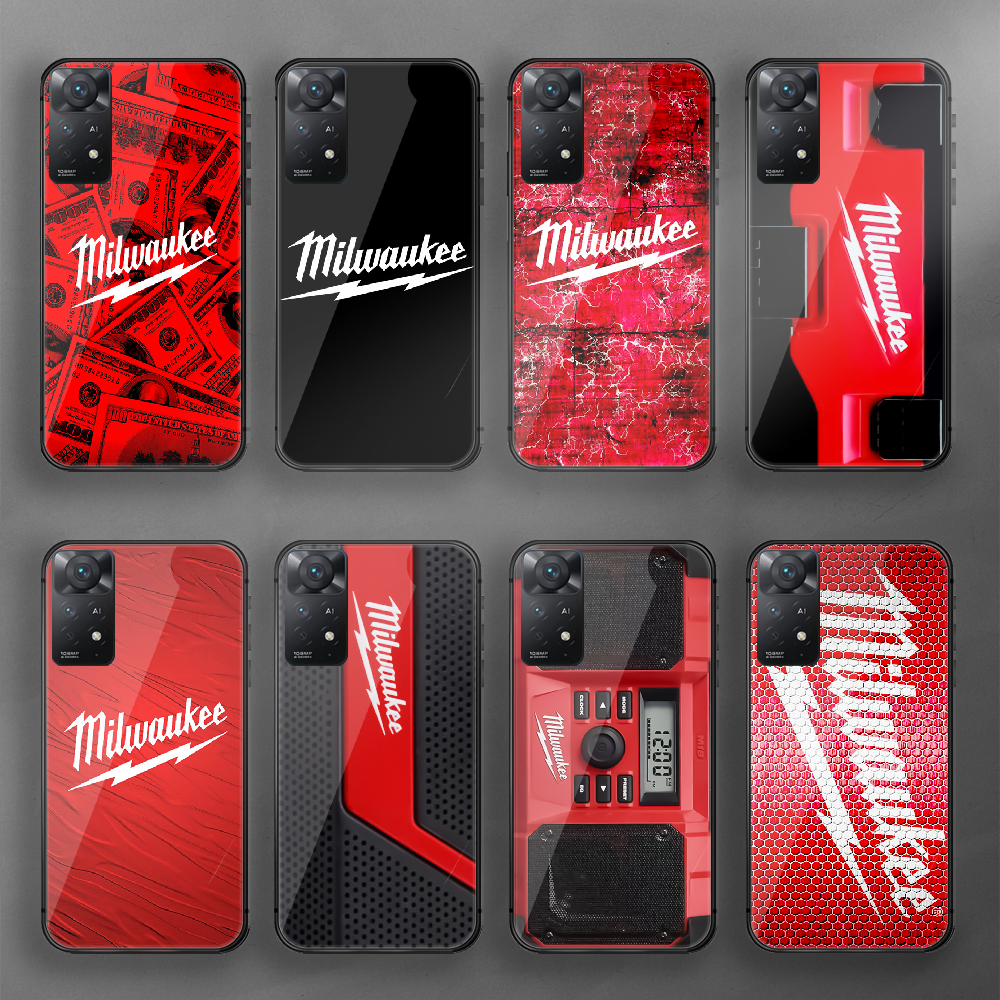 Milwaukees Red Logo Tool чехол для телефона из закаленного стекла для  Xiaomi Redmi Note 7 8 9 10 11 12 S Pro Plus 5G 9C 10C | AliExpress