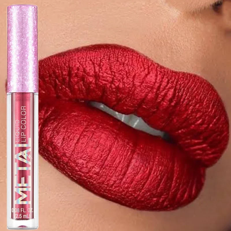 Best of 12 Colors Matte Metallic Lip Gloss Lasting Glitter Liquid Lipstick Waterproof Shiny Shimmer Lip Tint Party Festival Lips Makeup Reviews & Tips