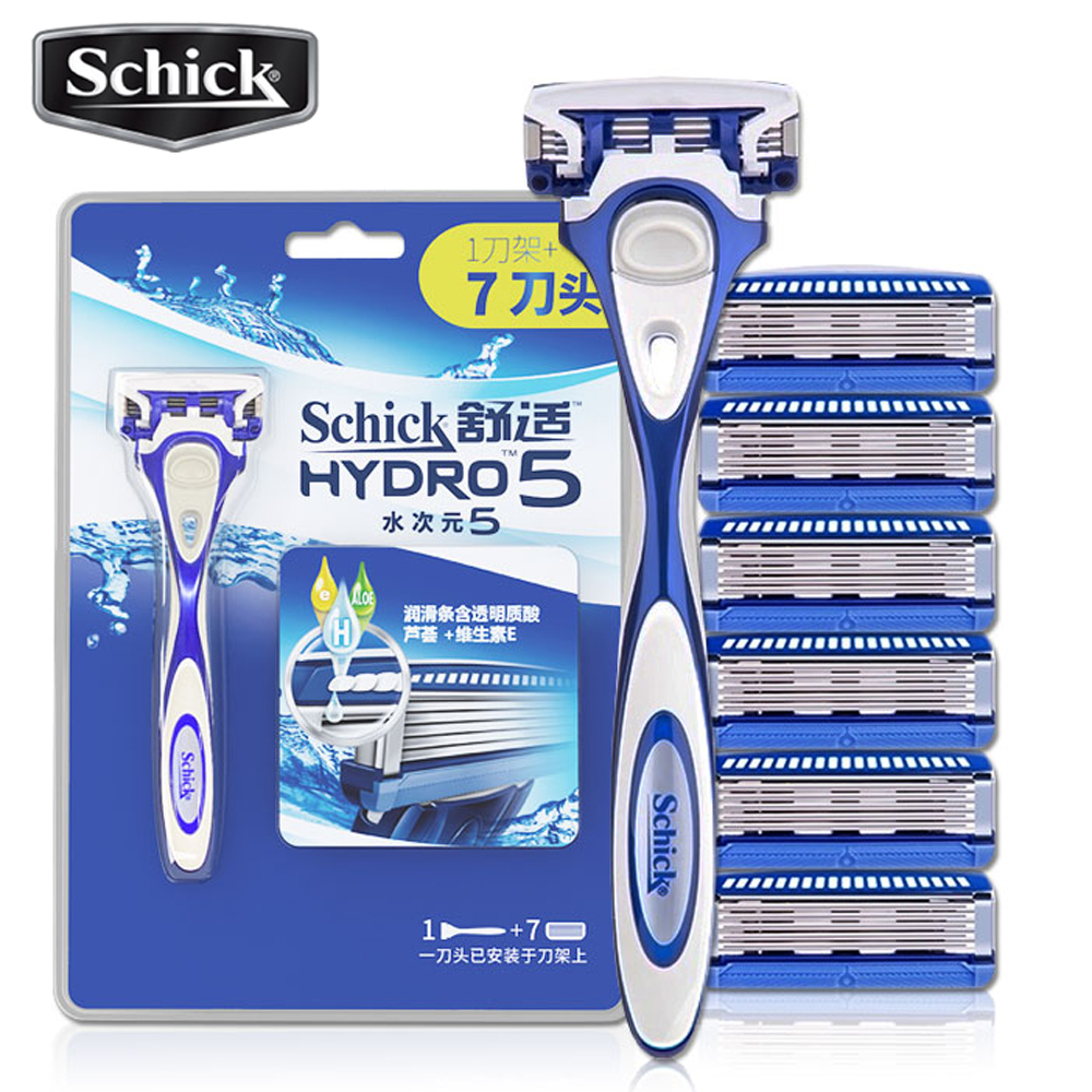 Best of 1 Razor + 7 Blades Schick Hydro5 Safety Razor Blades Set Manual Comfortable Men Shaver Beard Shaving Hair Styling Reviews & Tips