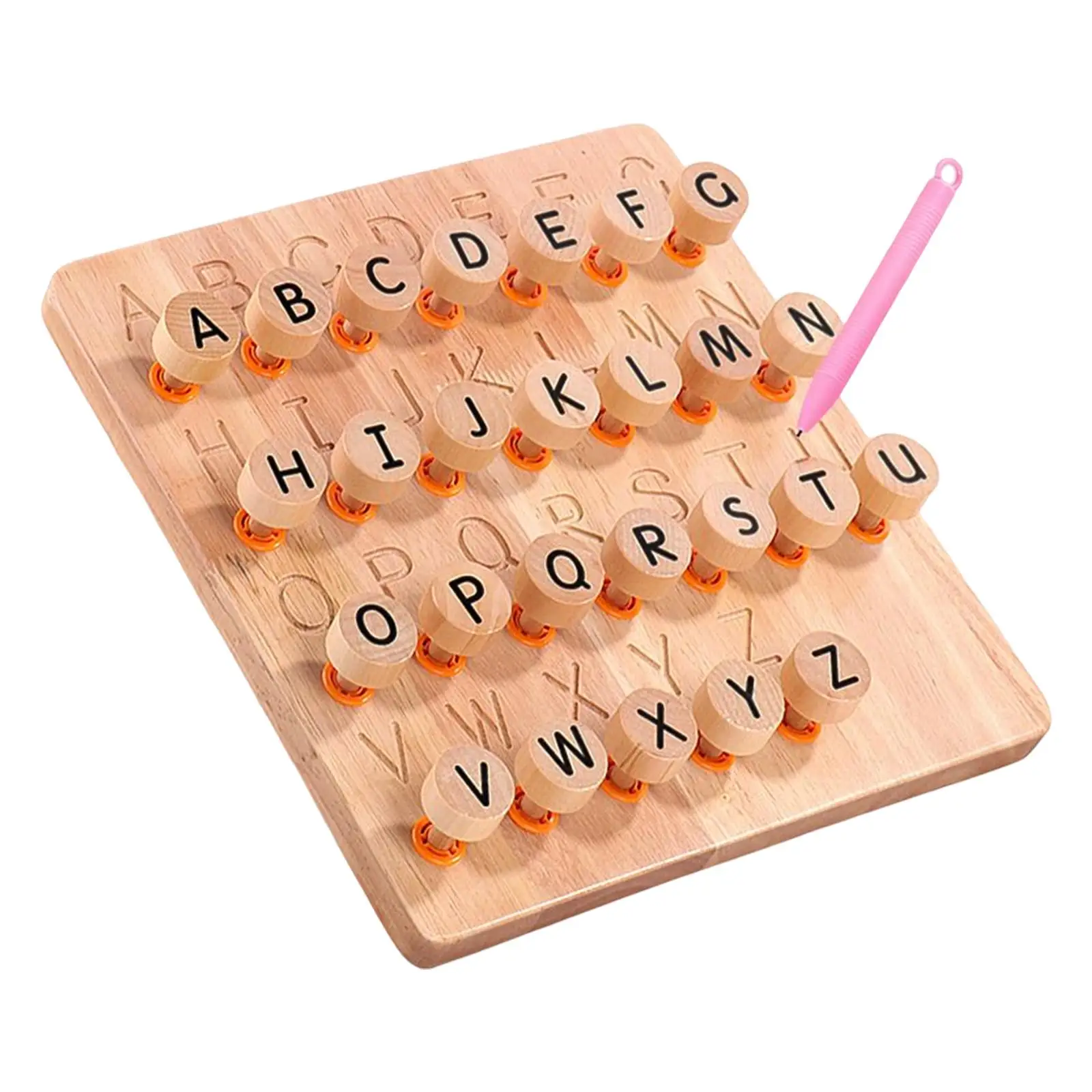 Double Sided Alphabet Tracing Board Game Tool Early Learning Girls