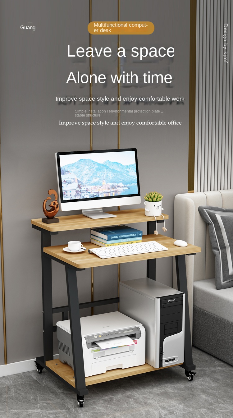 Description Picture 2 of itemComputer Desk chair Laptop Writing Table Study Desk Drawers Shelves Workstation Home modern game escritorio Office Furniture HY