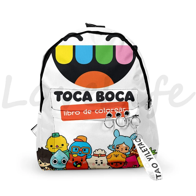 Fashion Toca Life World Game 3 Pcs/set Toca Boca Backpacks for School  Teenagers Girls 3D Anime Pink Softback Bag Travel Mochila