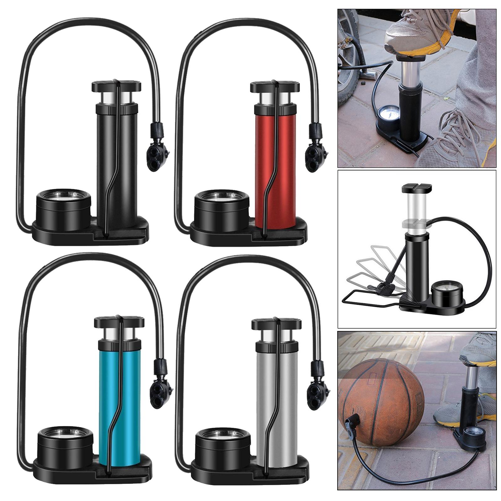 Portable Mini Tire Pump, Foot Activated Pump, Tyre Inflator with Pressure Gauge for Bikes, Motorcycles