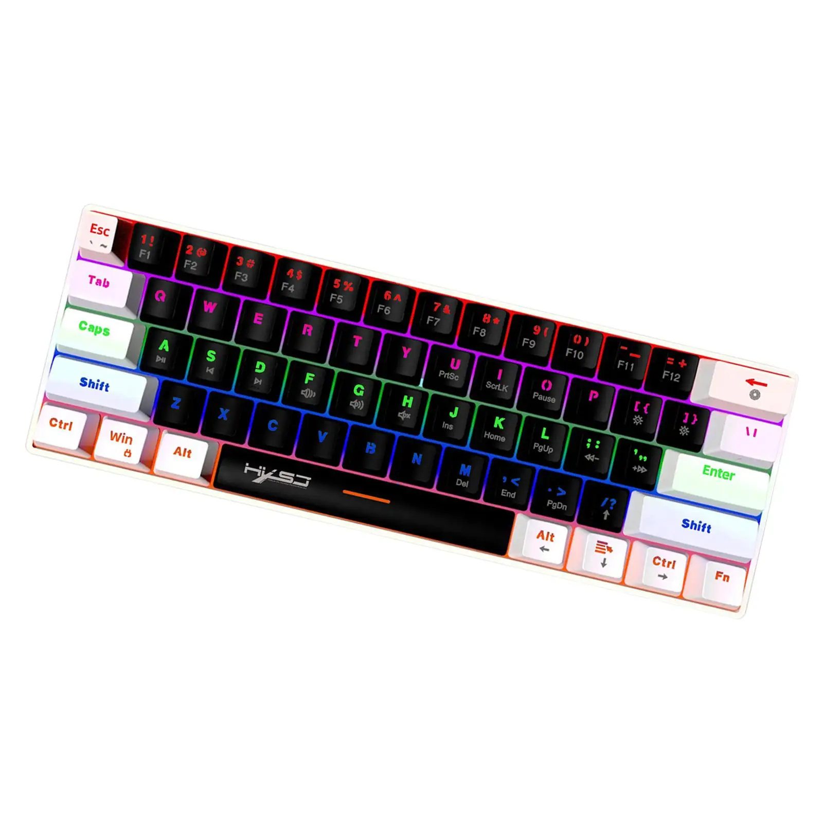 Mechanical Keyboard Mixed Light Mini Wired Mechanical Axis 60% Compact USB Universal for Gamer Laptop Office Computer Desktop