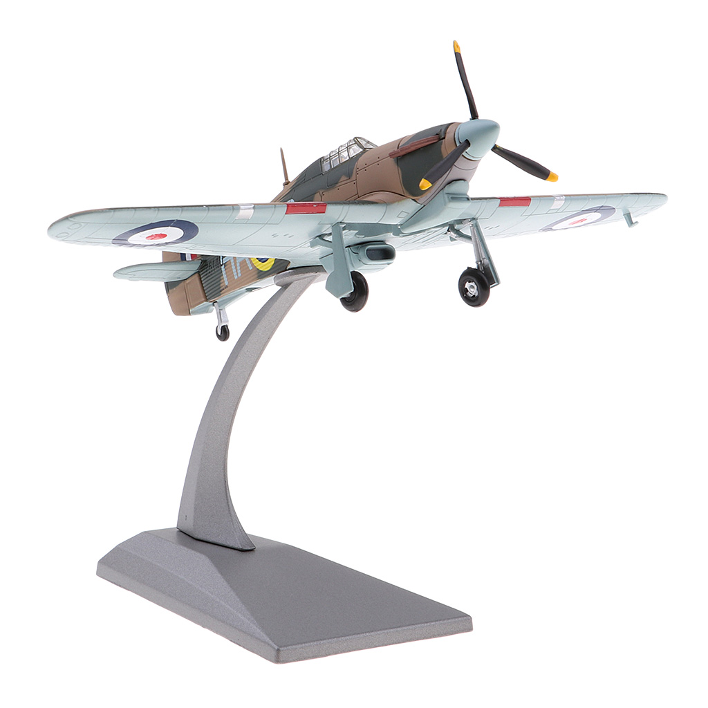 Diecast Airplane 1:72 WWII UK Hawker Hurricane Mk IIB Metal 5.5 inches Plane Model Office Collectable Decoration