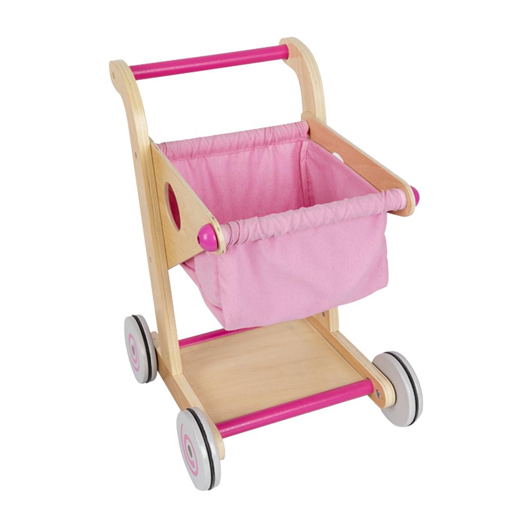 Preschool Wooden Trolley Young Children Wooden Toy Trolley