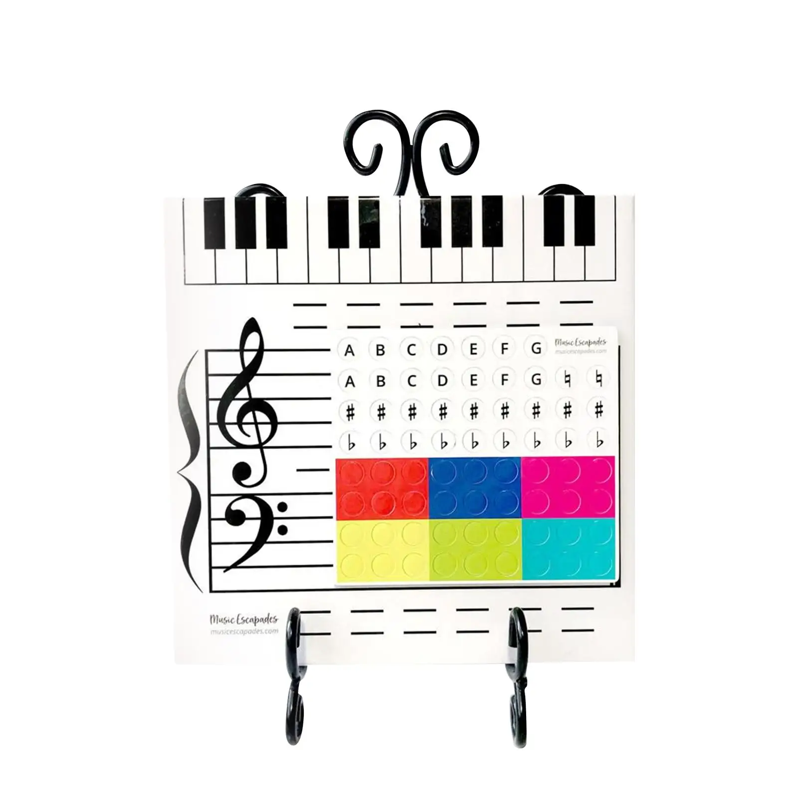 Note Reading Borad Music Teaching Boards Multipurpose Music Symbol Writing Whiteboard for Outdoor Preschool Birthday Indoor Gift