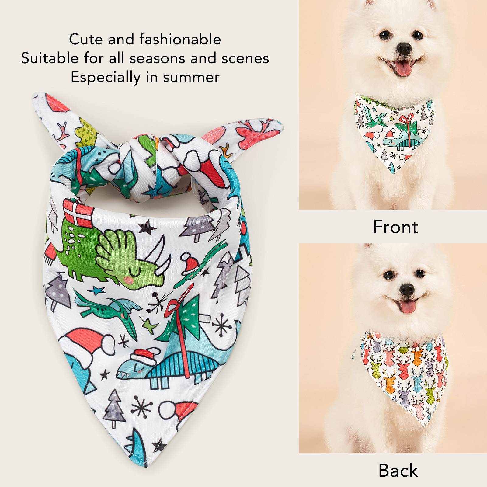 Title 19, Bandanas de noël pour chien, écharpe de père no...