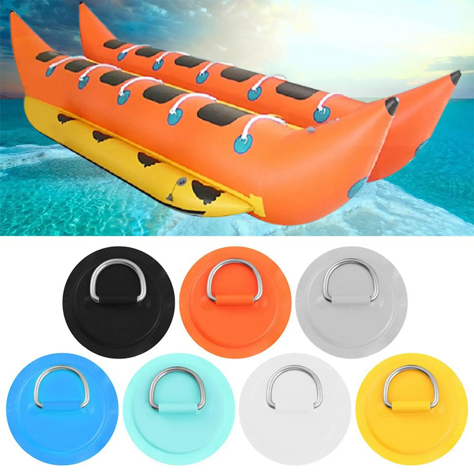 Bungee Deck Kit D Rings Pad Patch for Kayak Canoe Inflatable Boat Fishing Hook Deck Rigging Kit Raft Deck Accessories