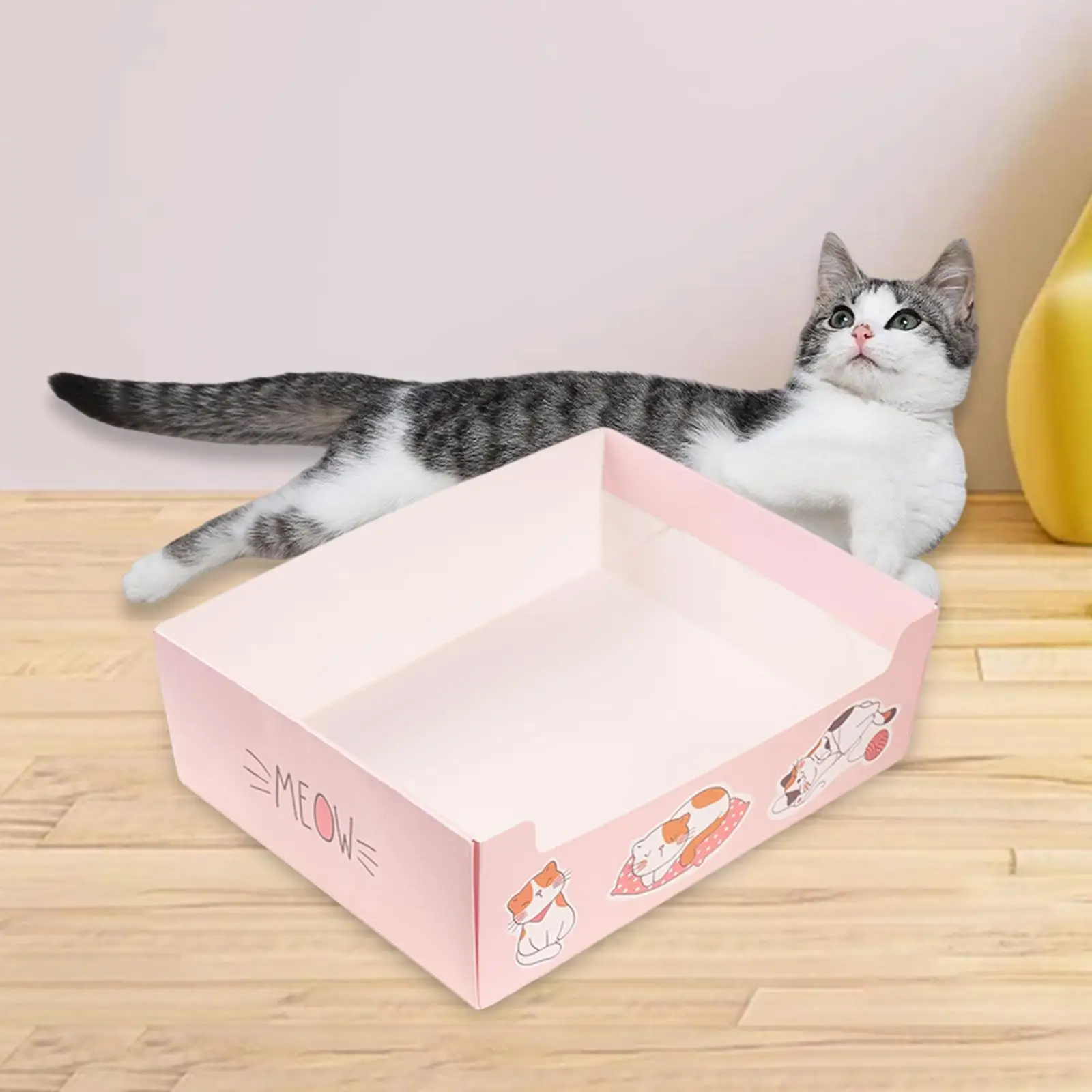 Disposable Cat Litter Box Kitten Travel Toilet Foldable Pet Sand Box High Sided