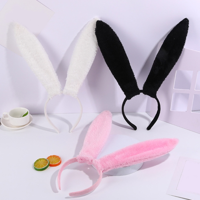 Süße Hase Ohrform Haar bügel niedlichen Haar halter Live-Übertragung Cosplay Party Kostüm Kopf bedeckung für Jugendliche Frauen Prop Unisex – Detail 4