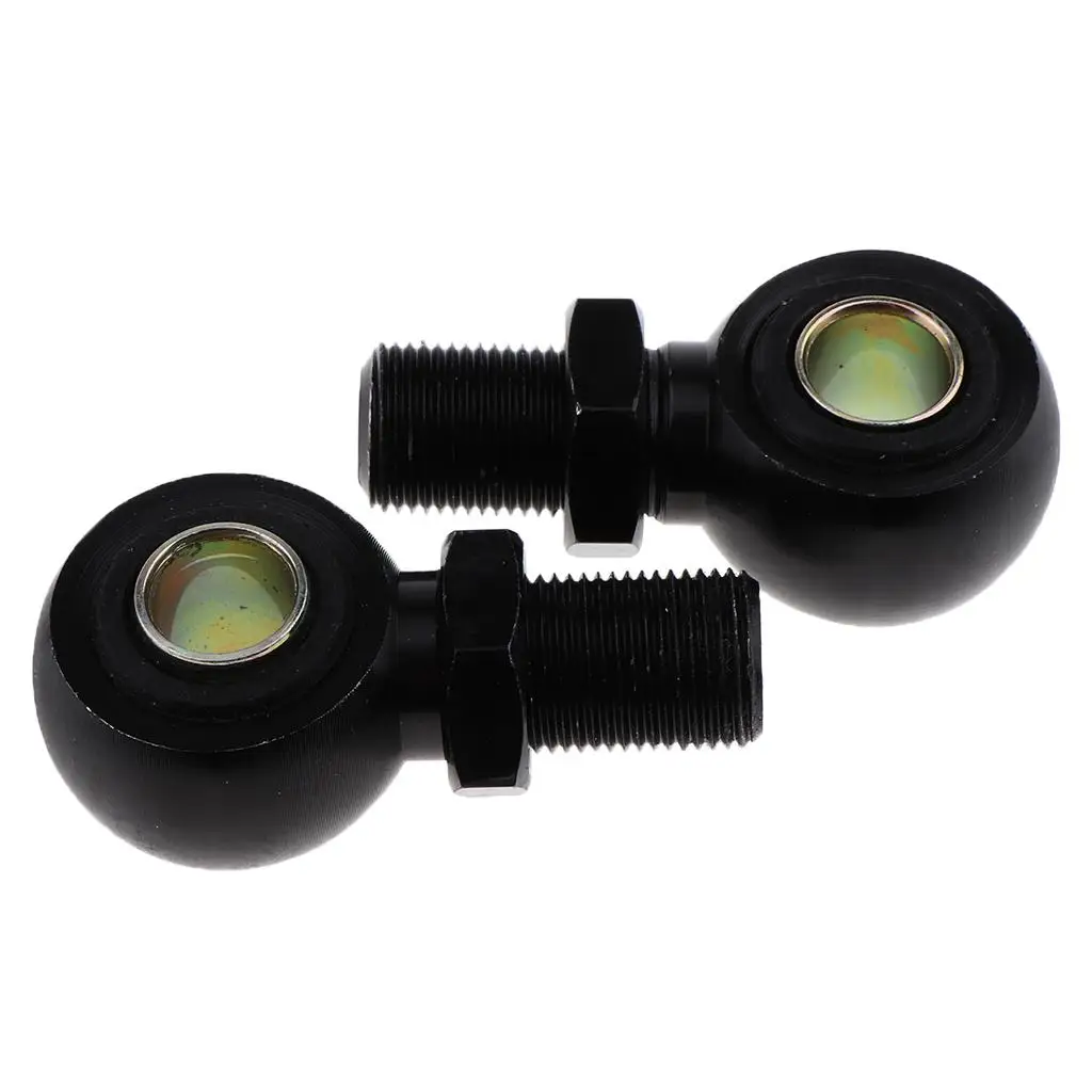 1 Pair of 12mm black impact Absorber Damper Joint Rear Round Eye Adapter