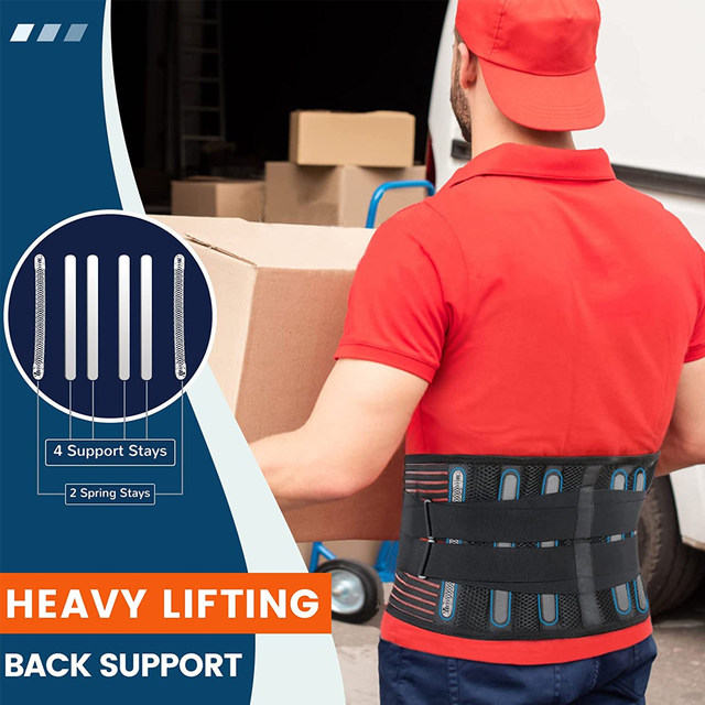 BERTER Soporte lumbar para aliviar el dolor de espalda baja y ciática para  hombres y mujeres, cinturón de soporte lumbar ajustable transpirable para