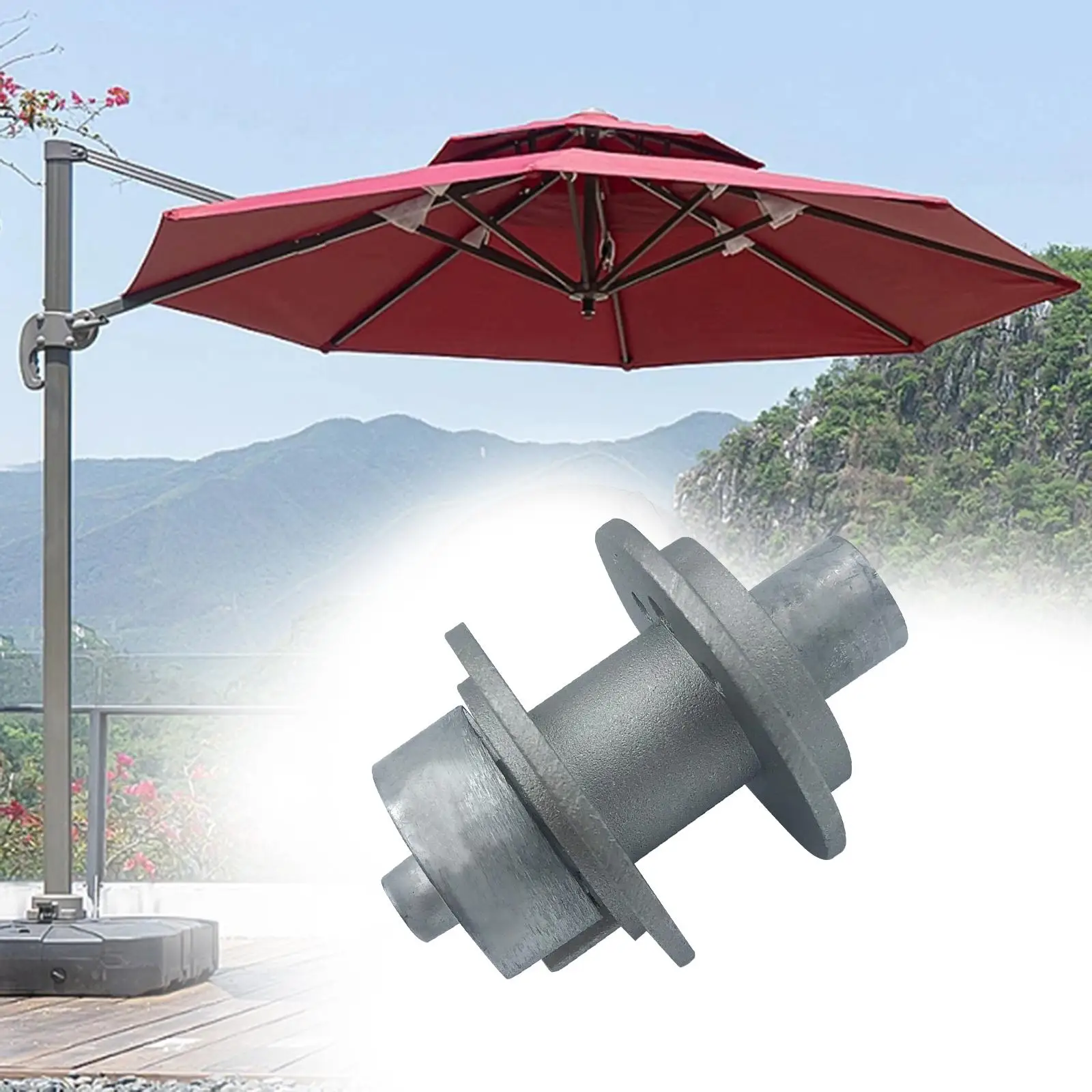 Patio Umbrella Accessories Umbrella Attachment Handrail Coil Ring And Reel Rod
