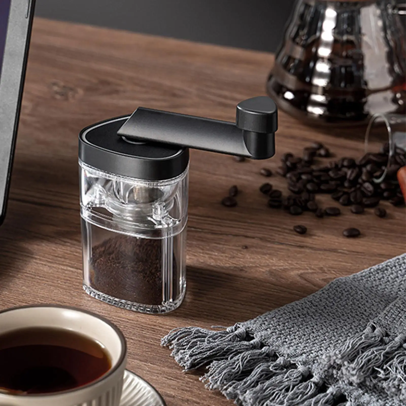 Hand Crank Coffee Grinder with Ceramic Burrs Coffee Lover Gift Maker Machine Small Burr Coffee Grinder for Travel Camping