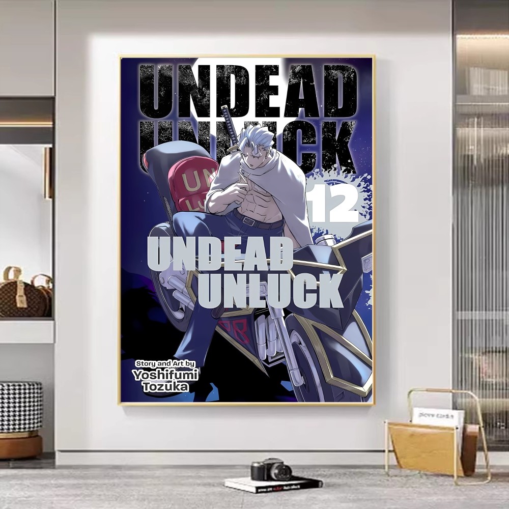 Undead Unluck Anime Self-adhesive Art Poster Waterproof Paper Sticker Coffee House Bar Posters Wall Stickers