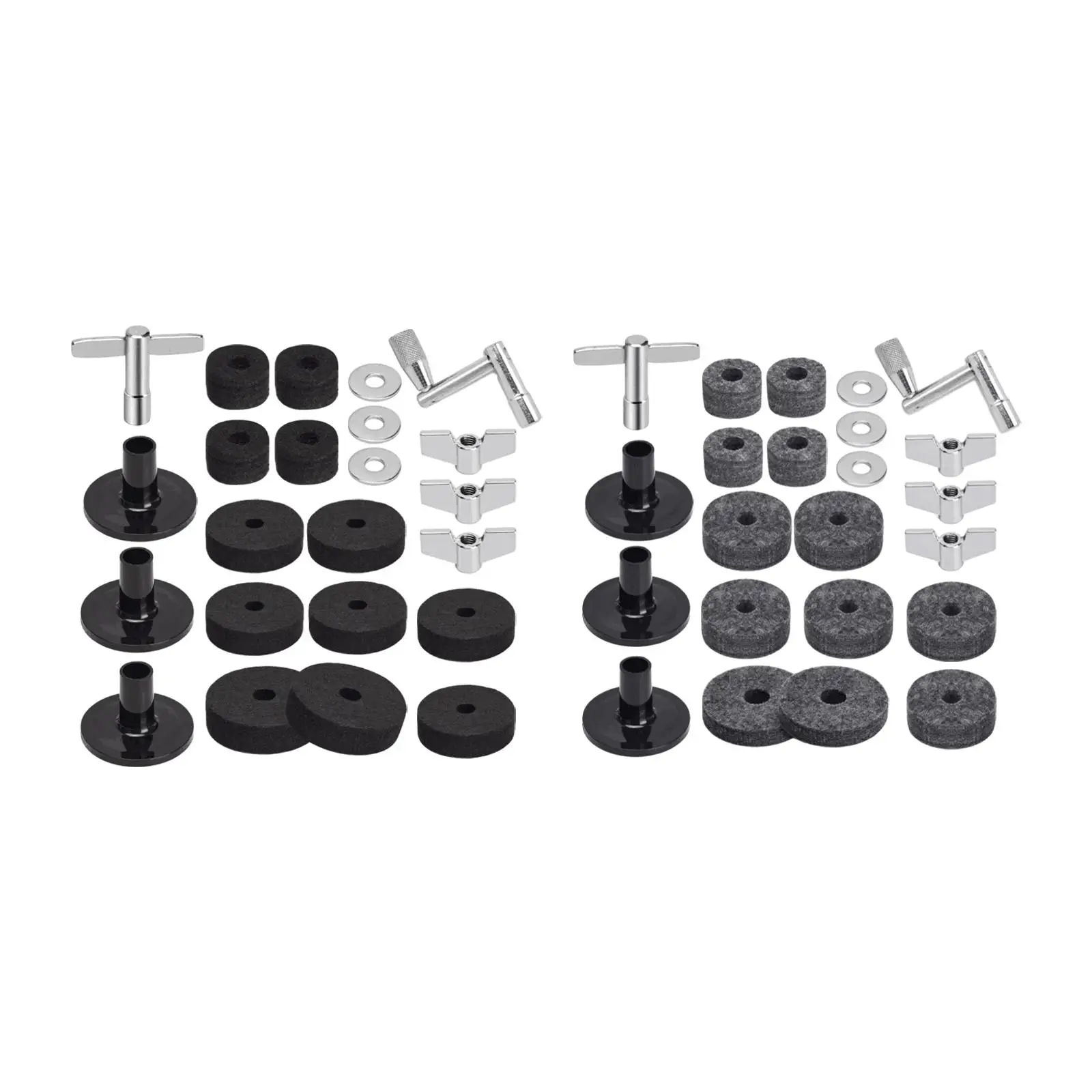 23x Cymbal Replacement Accessories, High Hat Clutch Cup Felt Portable Percussion Instrument Parts Washers Cymbal Support